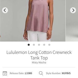 lululemon athletica Pink Sleeveless Relaxed Tank Top